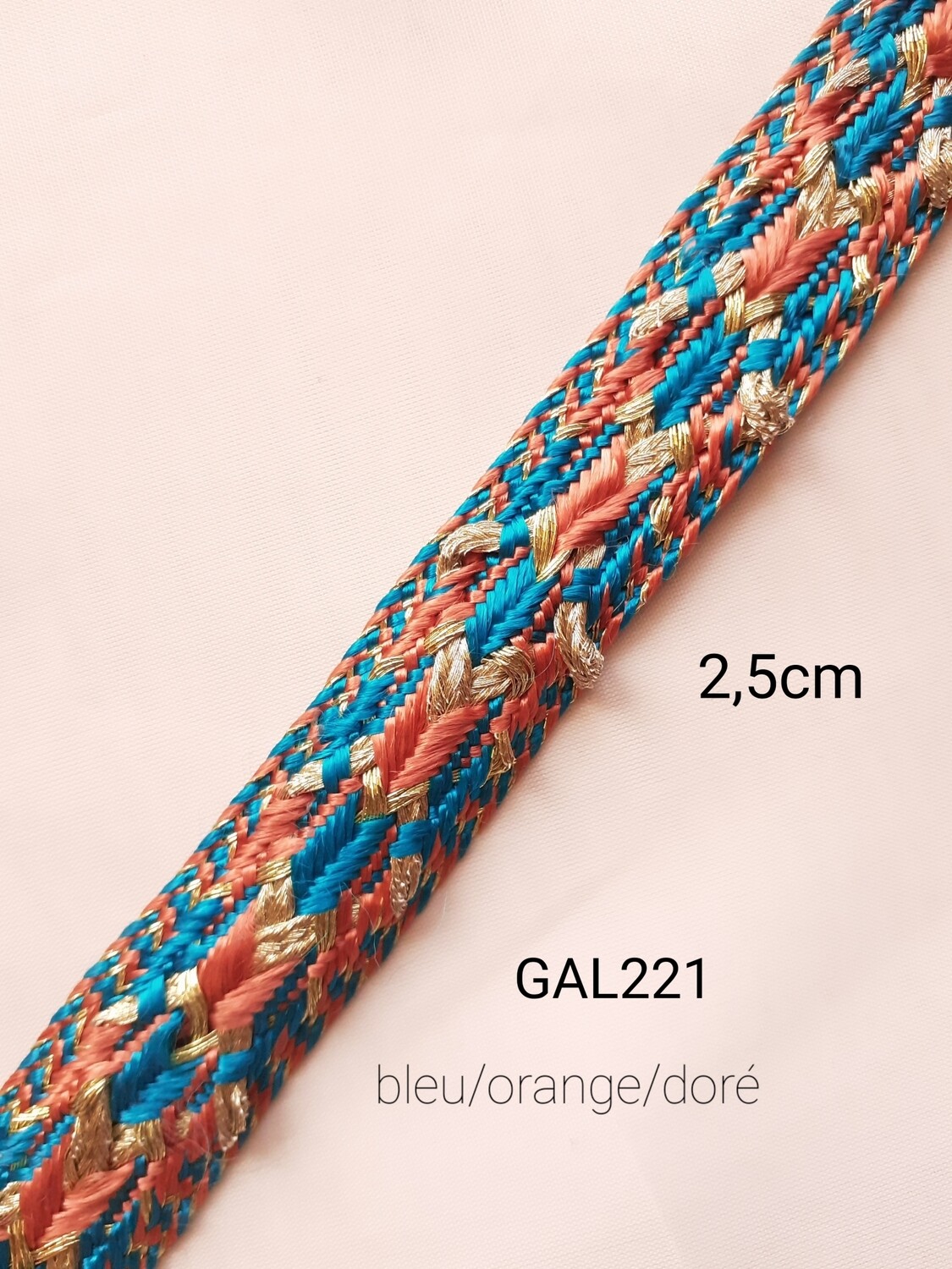 Ruban galon sfifa coloré 2.5 cm