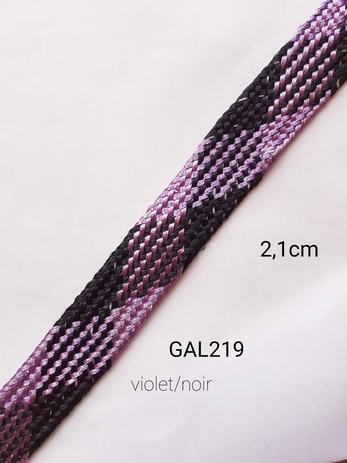 Ruban galon sfifa violet/noir