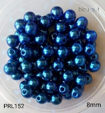 140 perles 8mm acryliques / 11 coloris