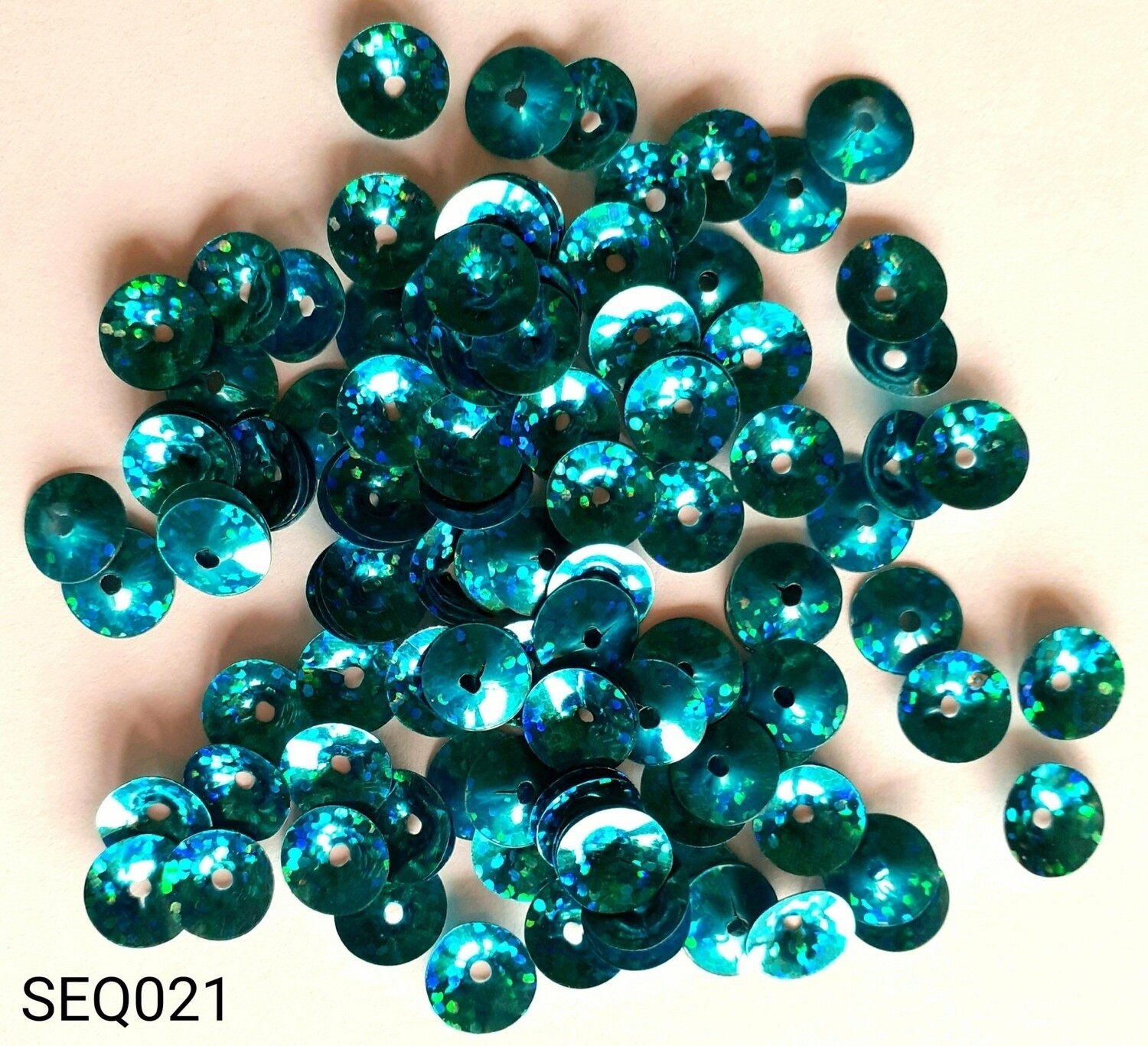Sequins 10 g rond 1 cm / 5 coloris, Couleur: turquoise
