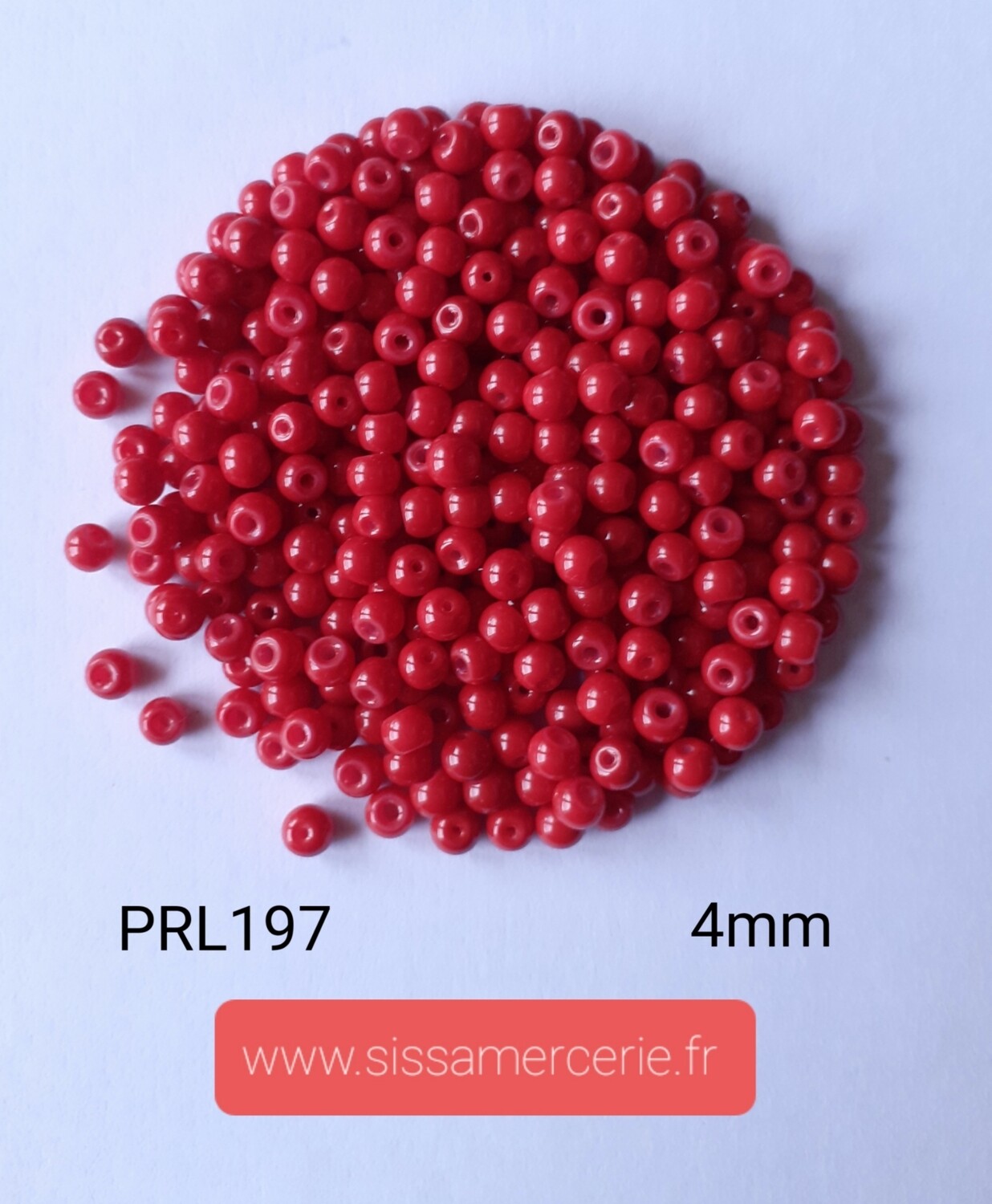100 perles verre 4mm / 17 coloris