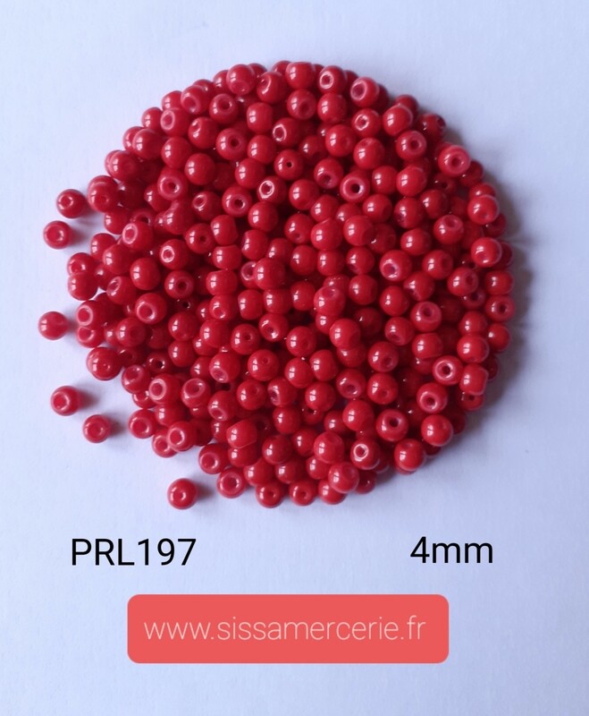 100 perles verre 4mm / 17 coloris