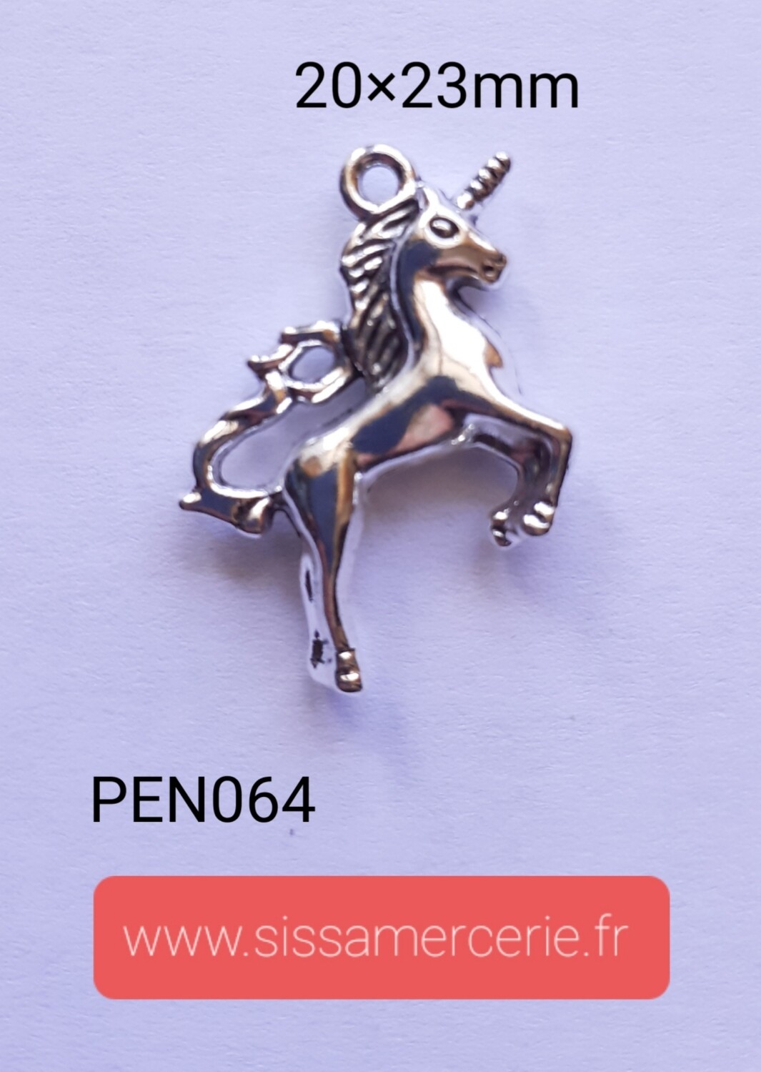 Pendentif / breloque licorne