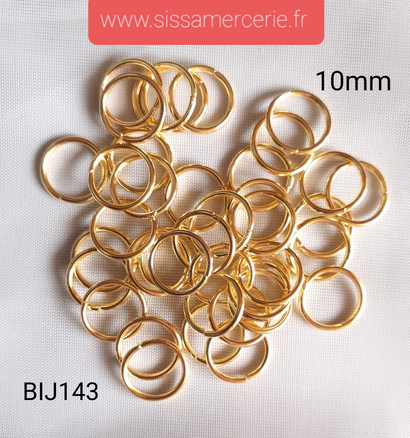 50 anneaux 10 mm /5 couleurs disponibles