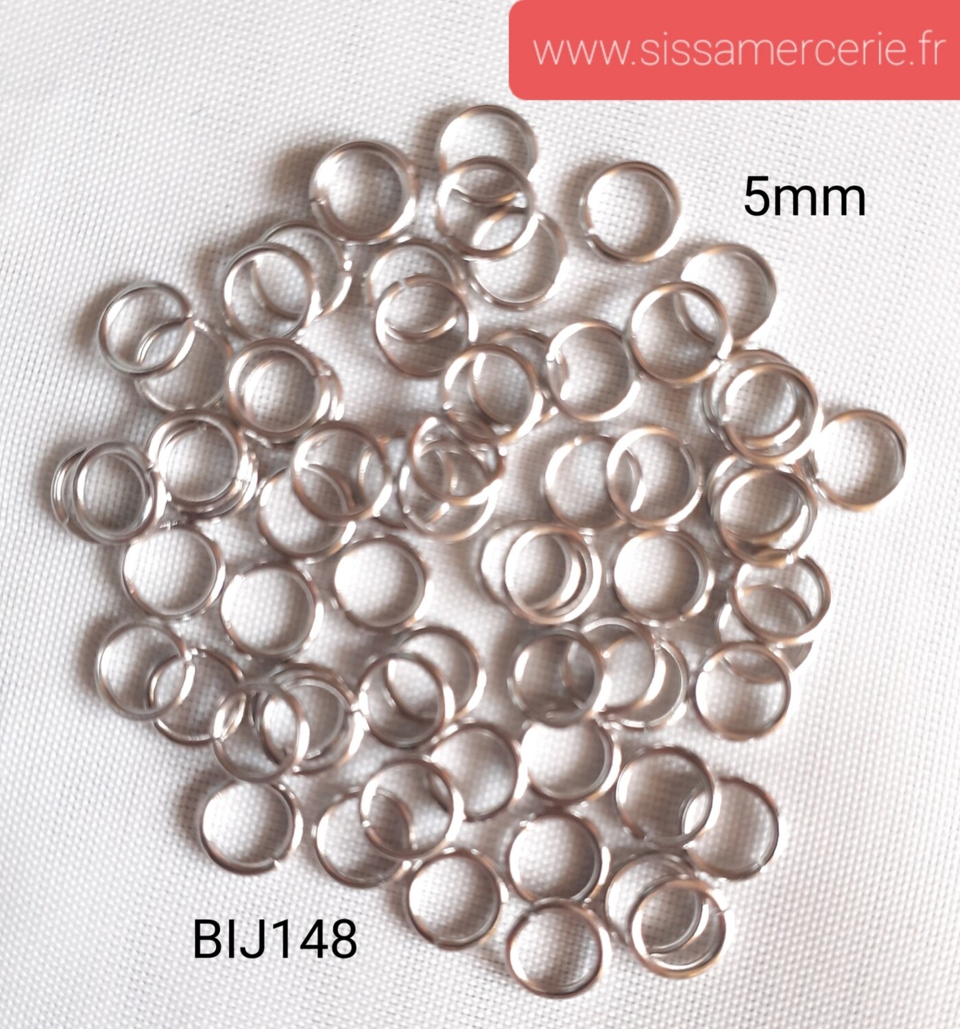 200 anneaux 5 mm / 3 couleurs disponibles