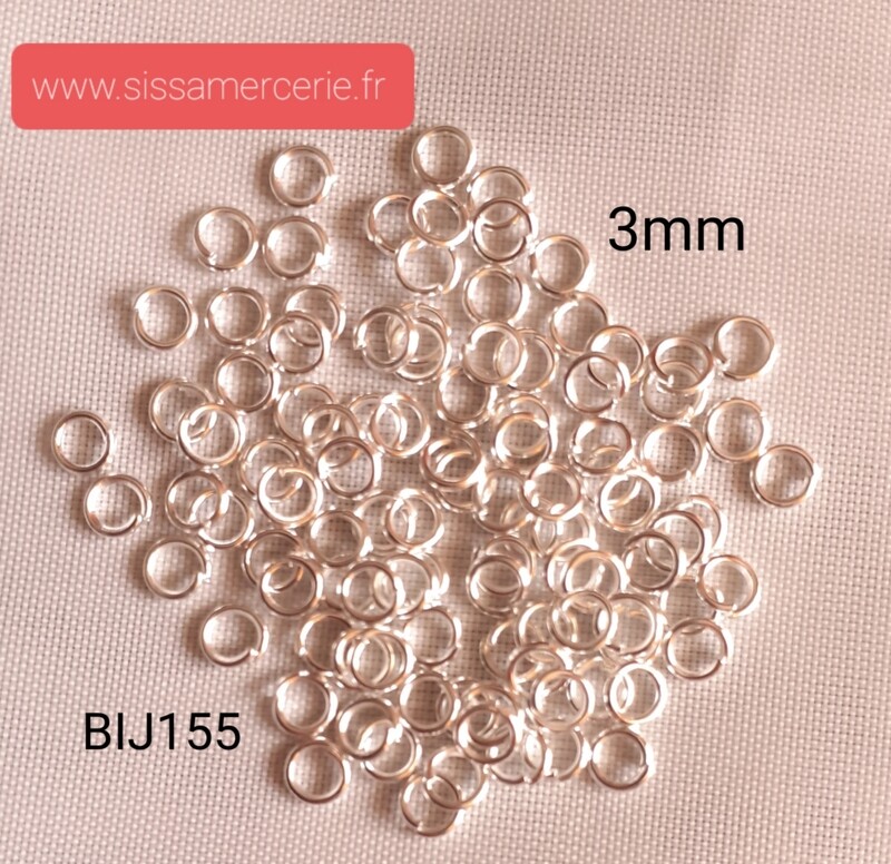 190 anneaux 3 mm / 3 couleurs disponibles