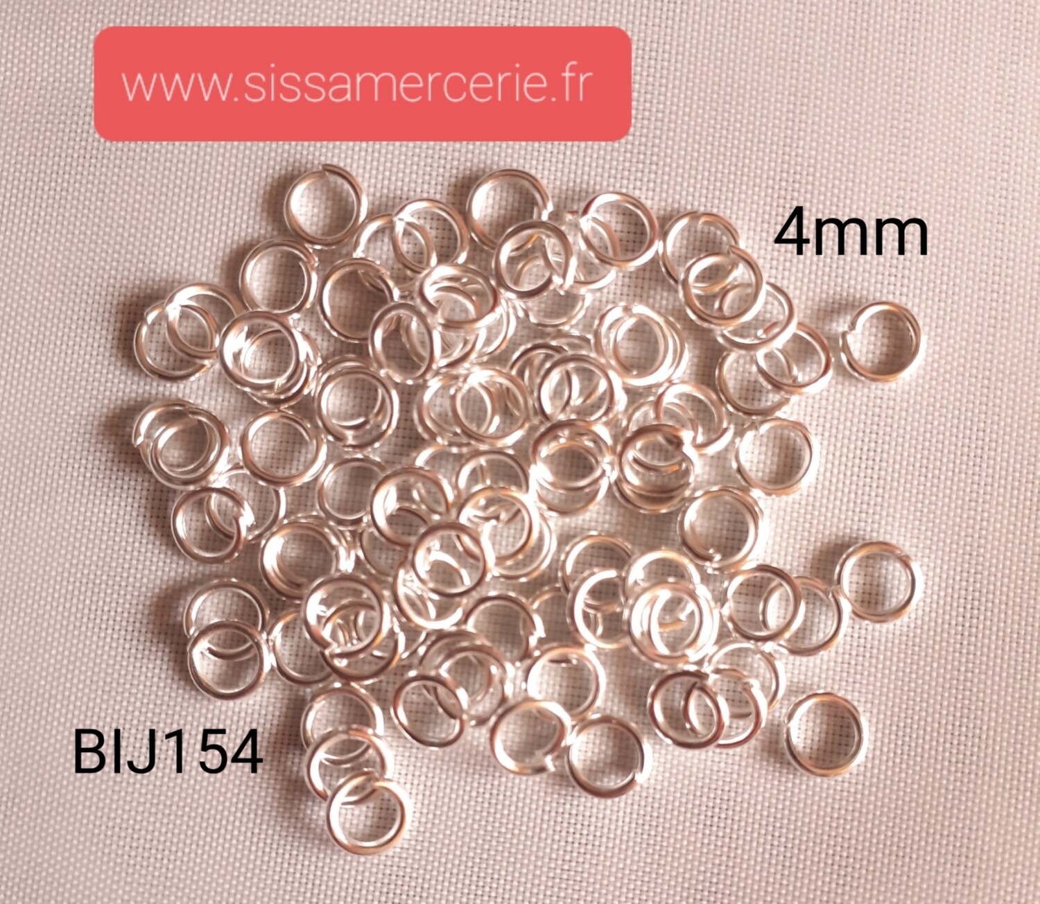 200 anneaux 4 mm / 3 couleurs disponibles