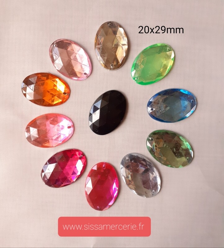14 strass ovale 20x29mm