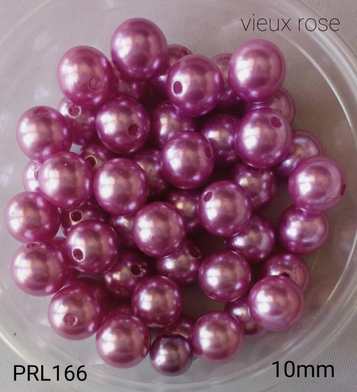 50 perles 10mm acryliques 6 coloris