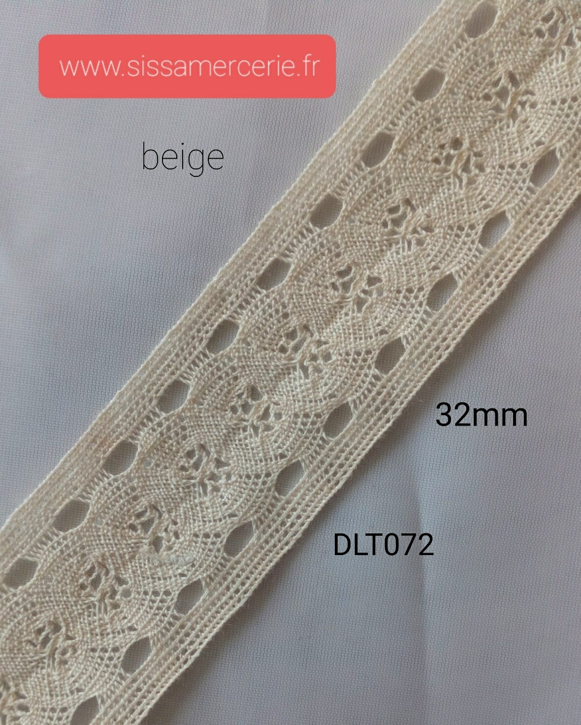 Dentelle coton 32mm