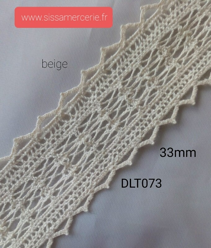 Dentelle coton 33mm