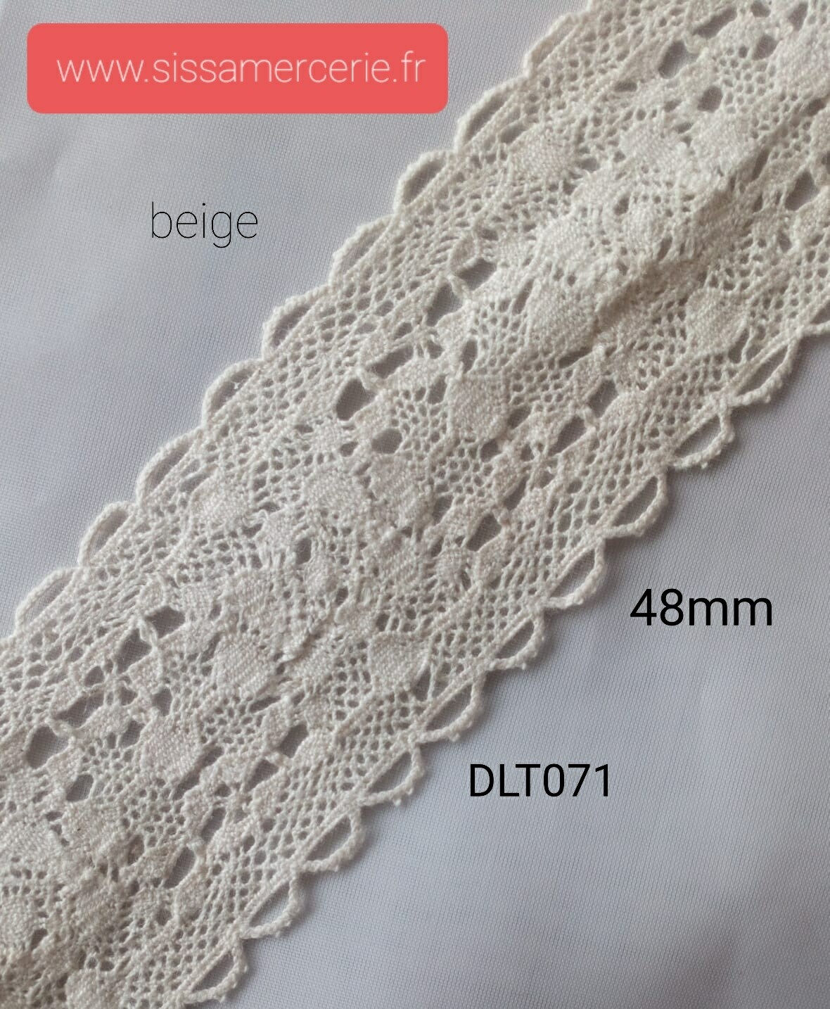 Dentelle coton 48mm