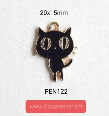 Pendentif / breloque chat noir