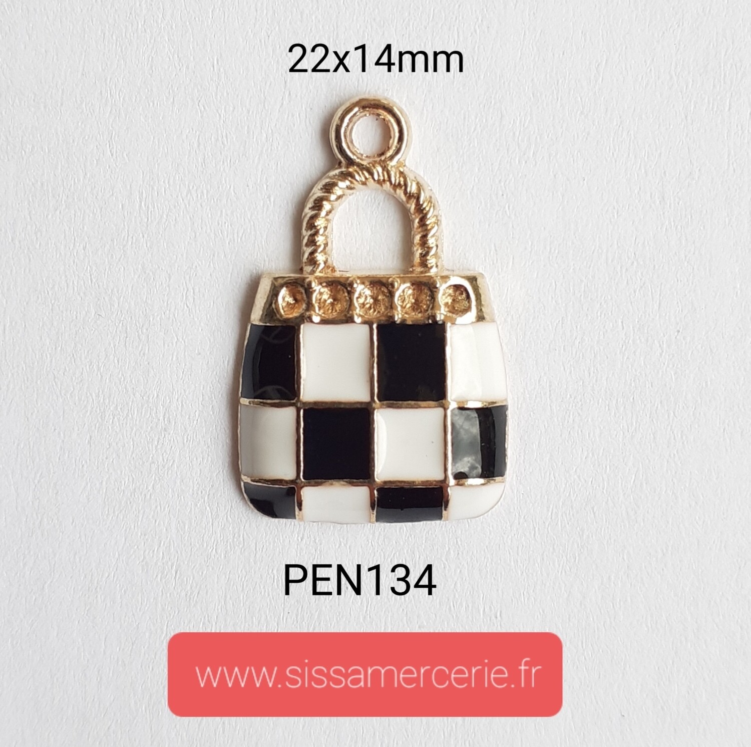 Pendentif / breloque sac noir