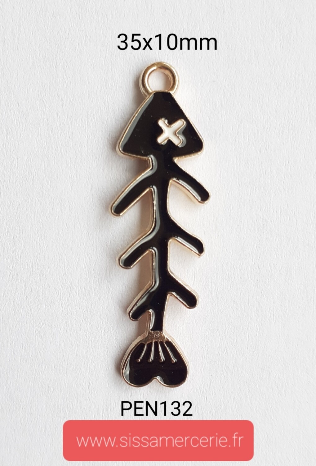 Pendentif / breloque arête de poisson 