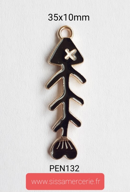 Pendentif / breloque arête de poisson 