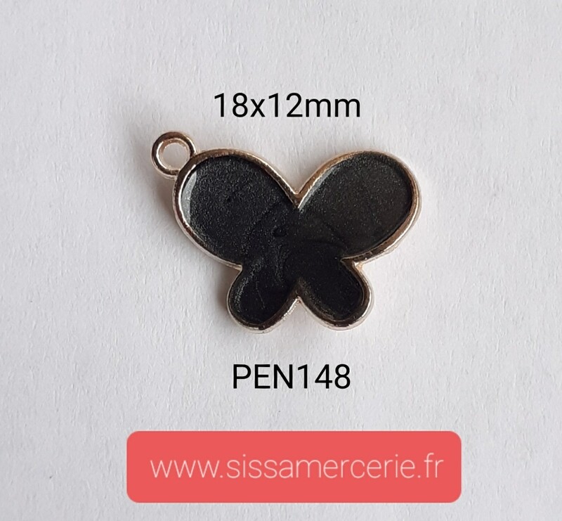 Pendentif / breloque papillon noir