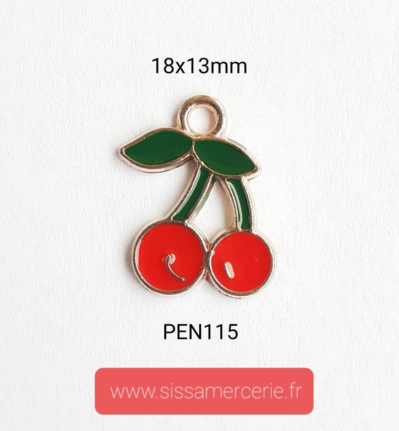 Pendentif / breloque cerise