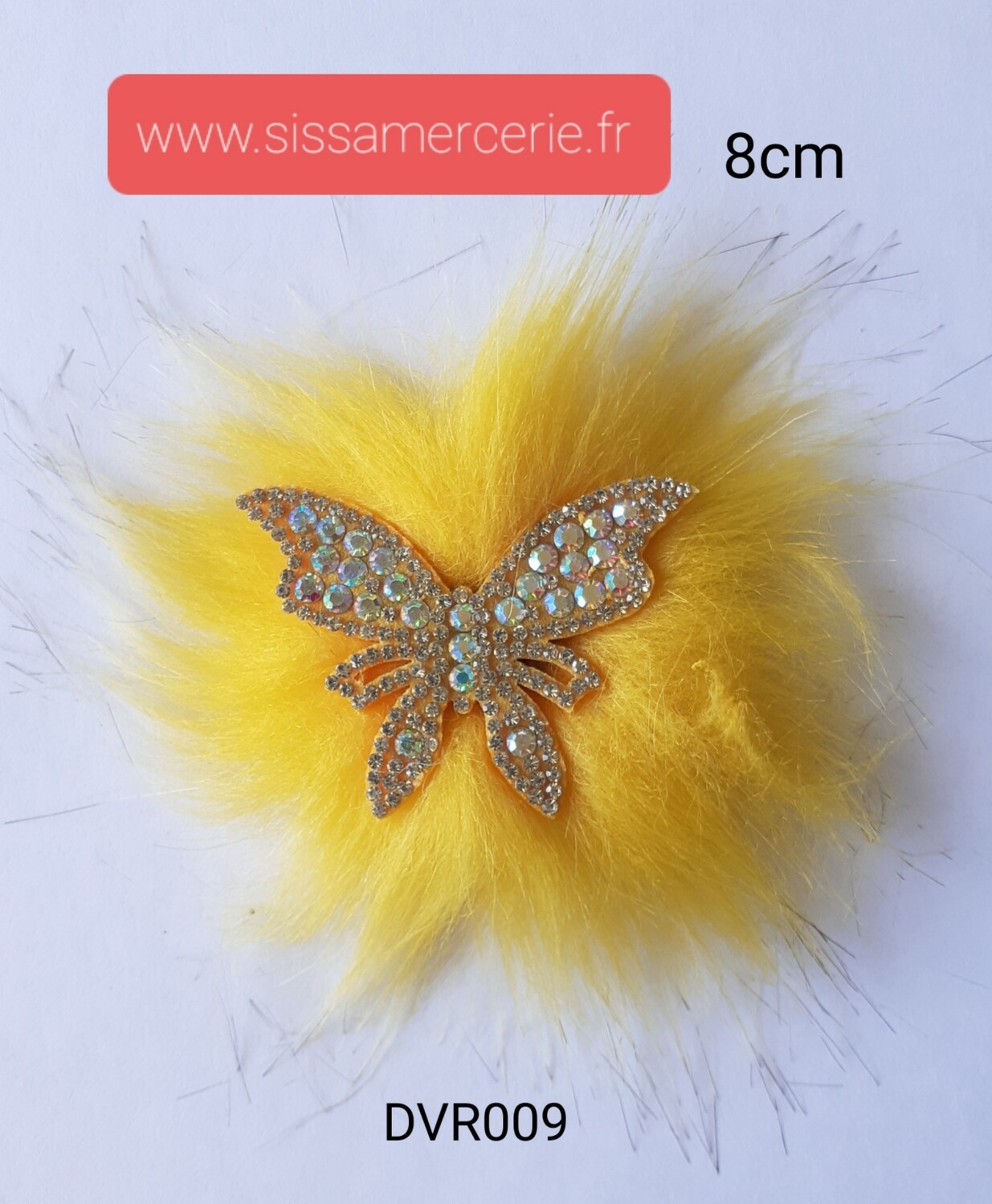 Papillon à coudre ou à coller 13 couleurs, Choisissez vos couleurs: jaune