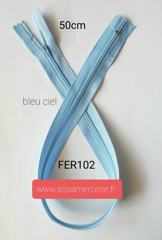 Fermeture zip 50 cm / 9 coloris