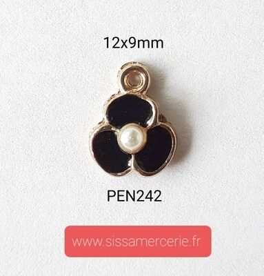Pendentif / breloque fleur avec perle