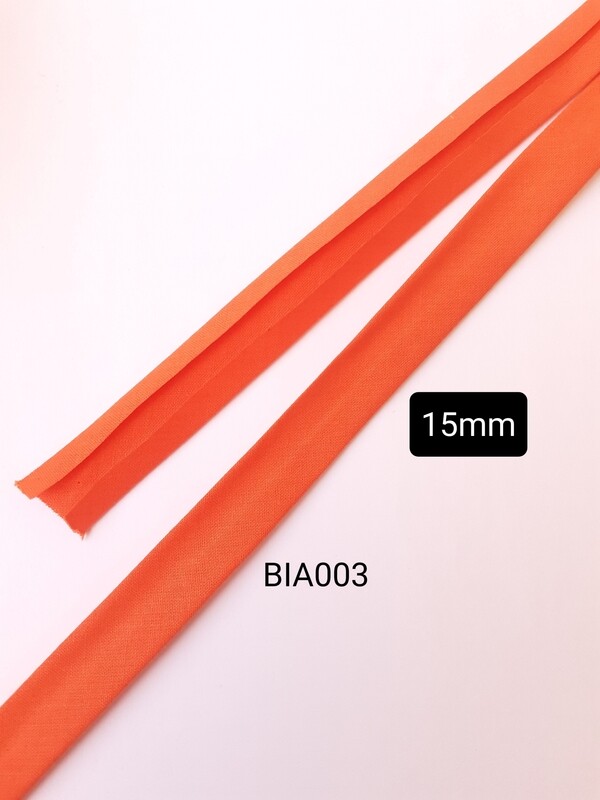 Biais 15mm coton orange foncé Biais 15mm coton orange foncé