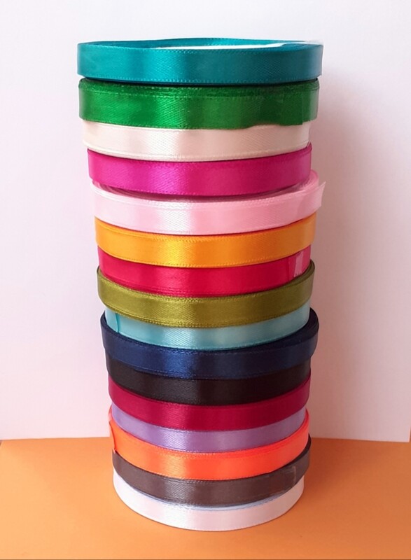 16 rouleaux ruban satiné 10mm