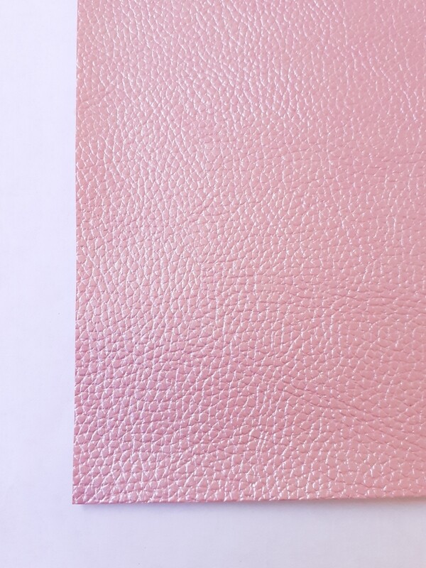Feuille A4 simili cuir rosé
