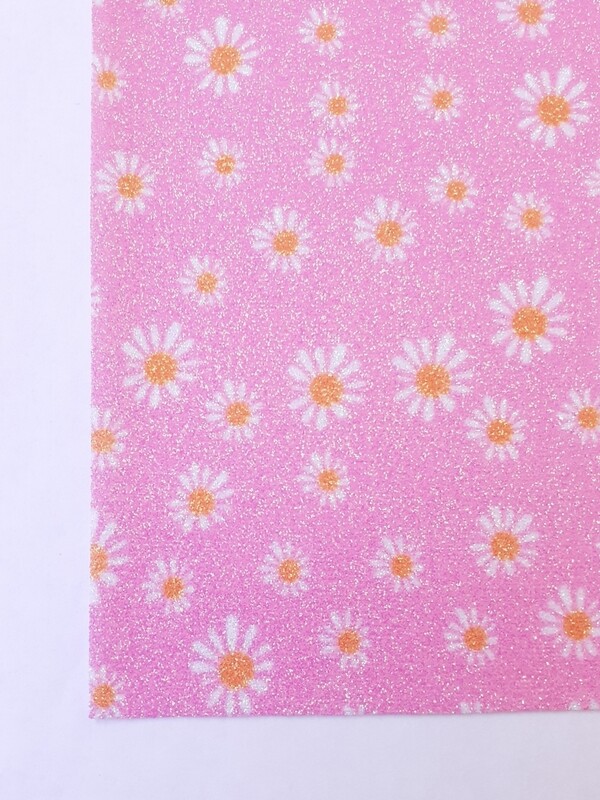 Feuille A4 simili cuir marguerite 