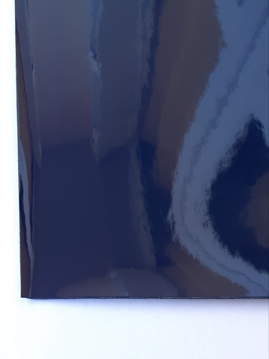 Feuille A4 simili cuir bleu pétrole effet miroir