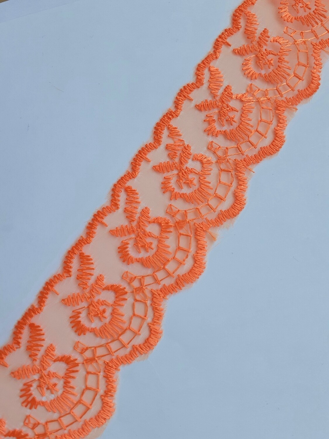 Dentelle organza 4cm orange