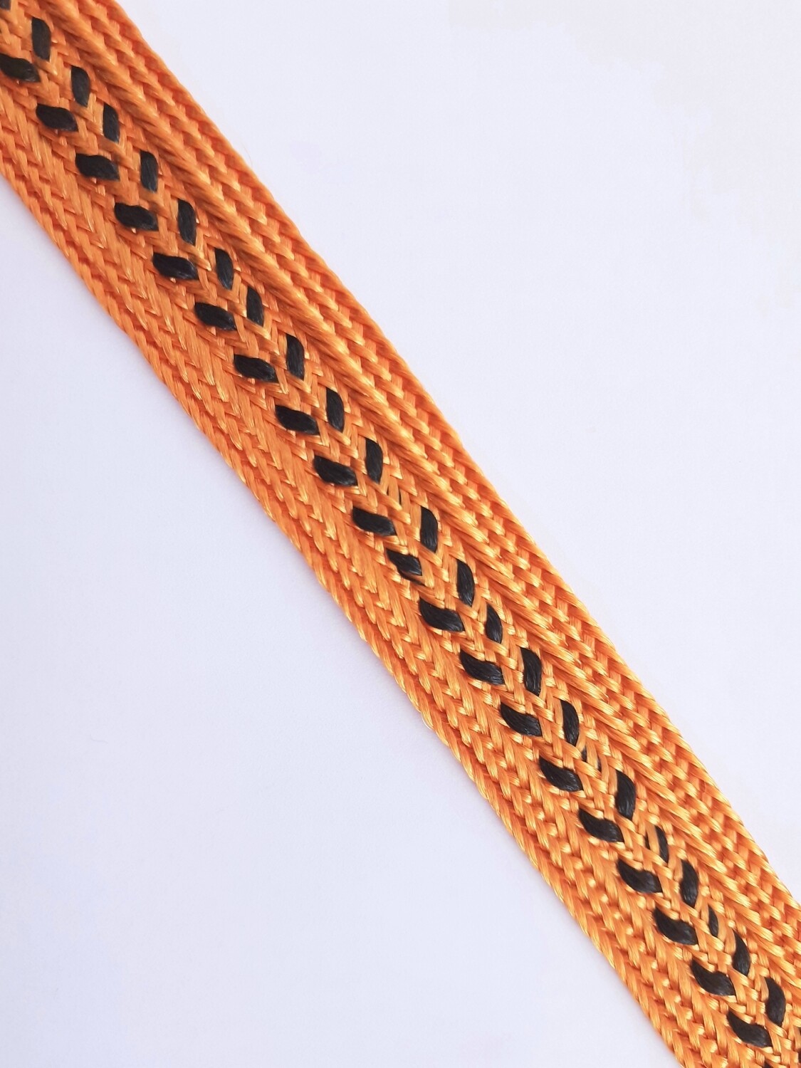 Coupon 1,5 mètres galon sfifa 1,3cm orange & noir