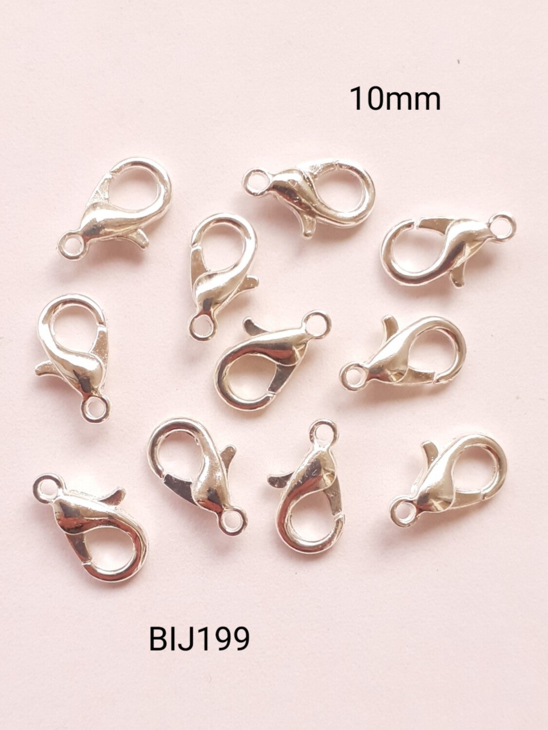 Fermoir argenté clair 10mm