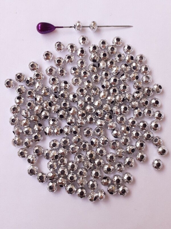 500 perles rondelle à facette 4x3mm