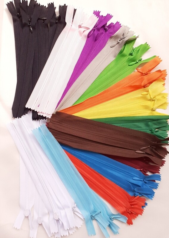 50 fermetures invisibles 16cm