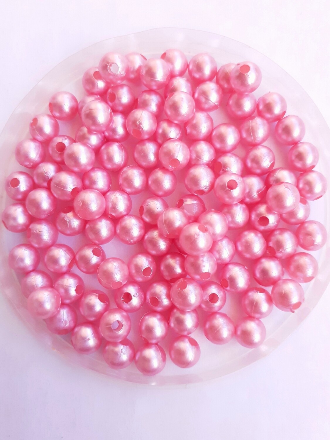 200 perles 6mm vieux rose