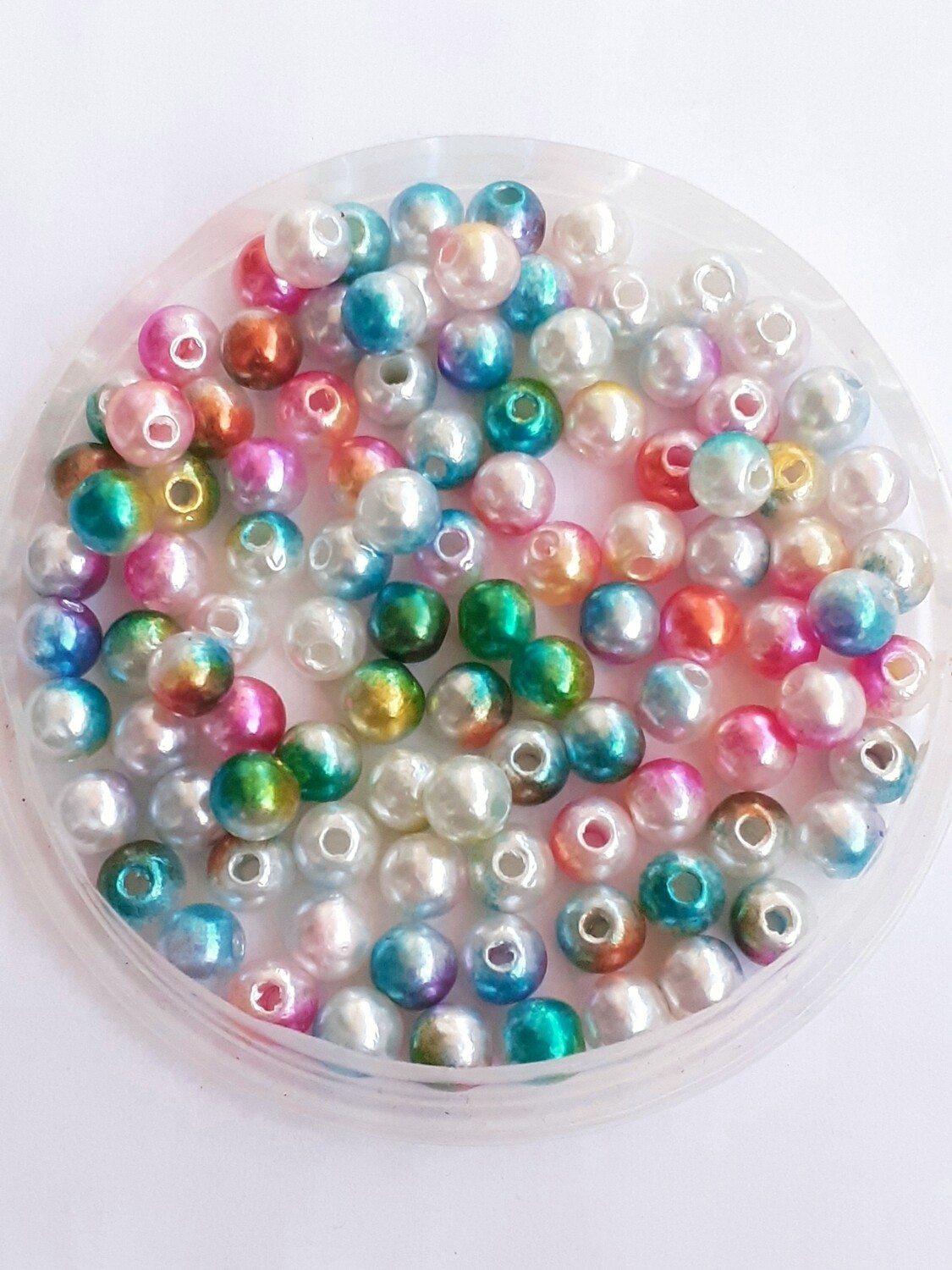 200 perles 6mm  multi couleurs