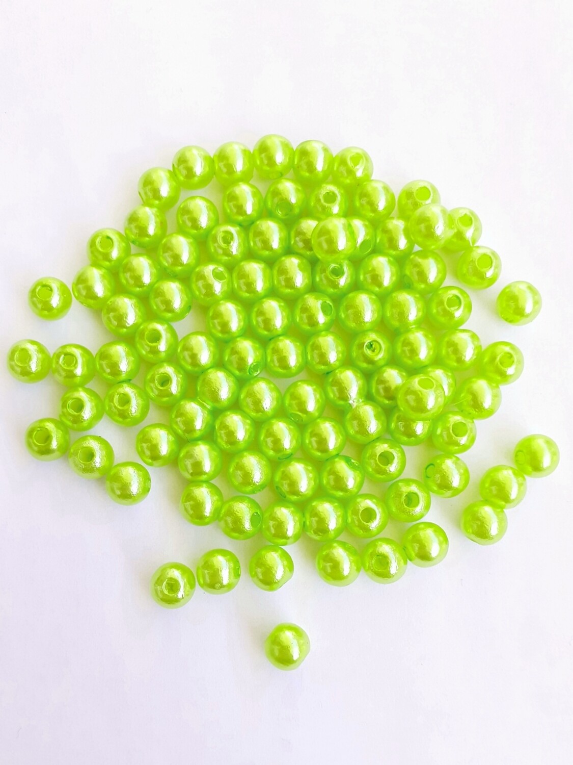 200 perles de 6mm vert pistache
