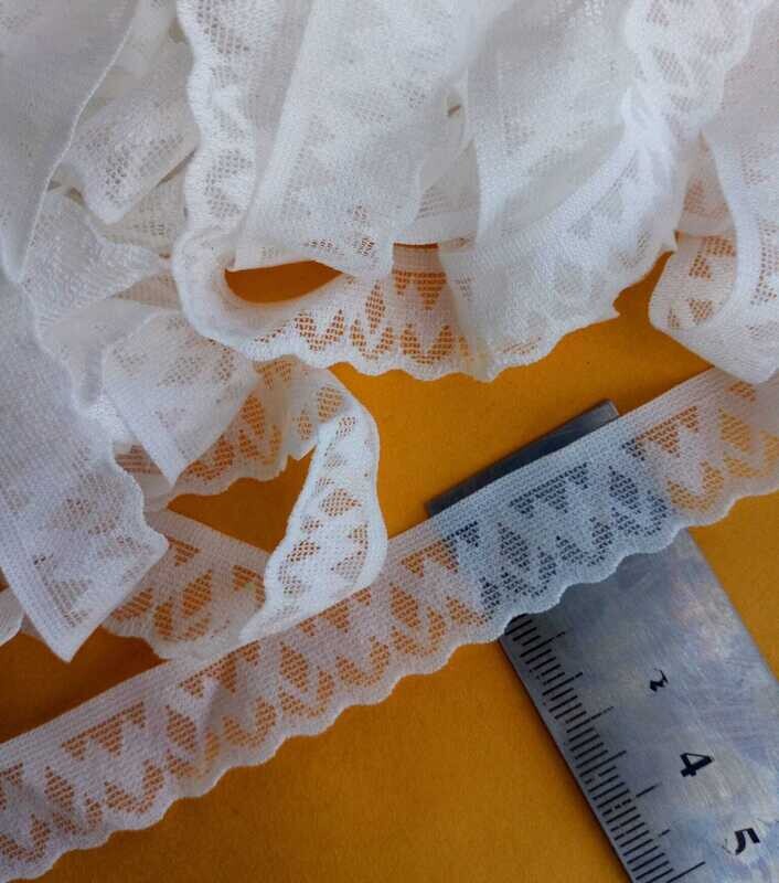 4.3 mètres dentelle blanche extensible 17 mm