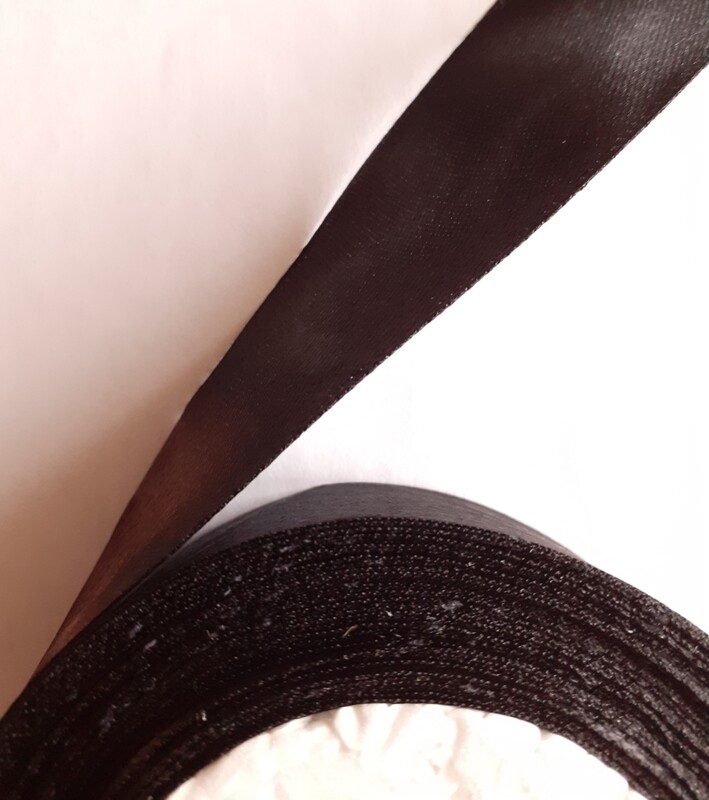 22,86 mètres ruban satiné 40mm noir