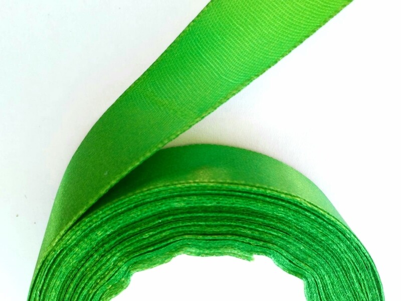 22,86 mètres ruban satiné 25mm vert 