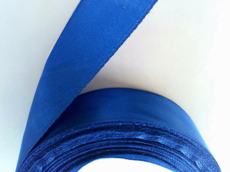 22,86 mètres ruban satiné 25mm bleu nuit