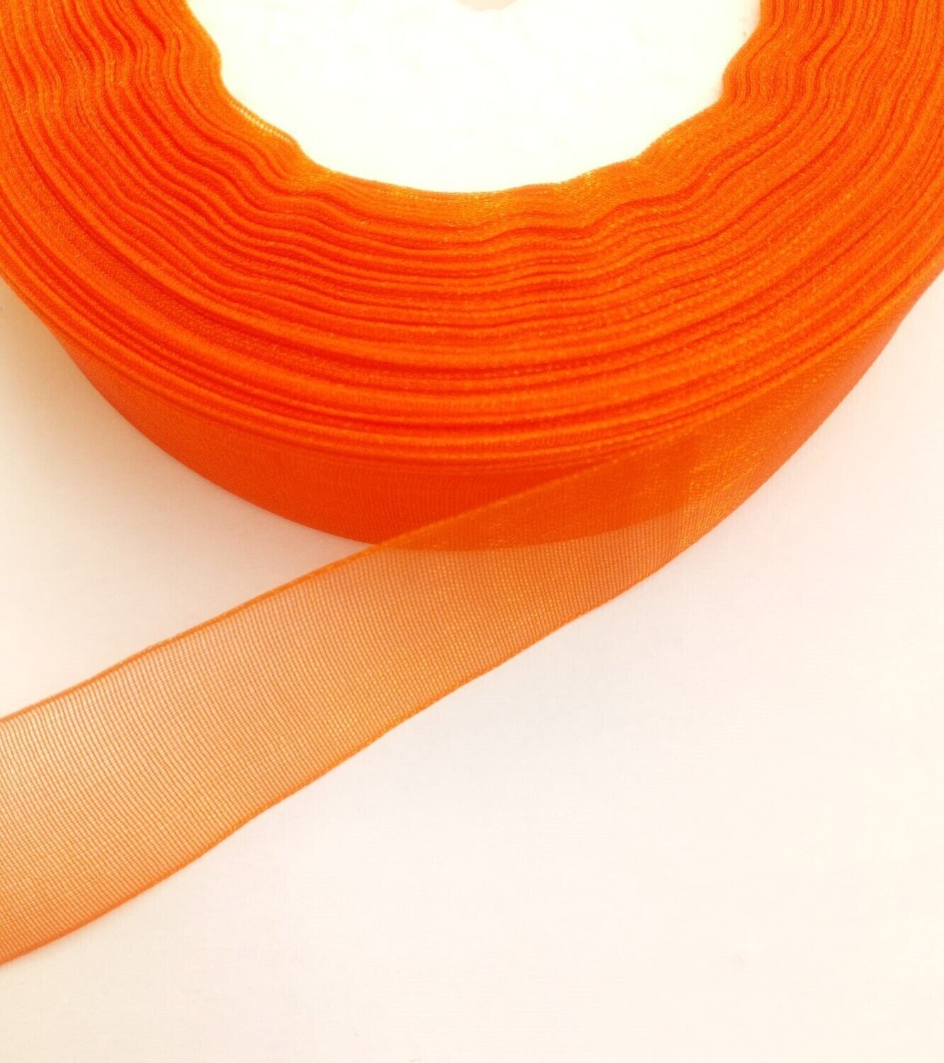 Rouleau ruban organza 2cm orange