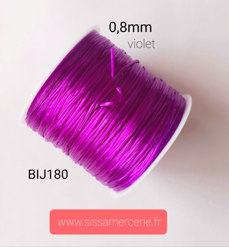 Fil élastique 0,8mm coloré / 11 couleurs