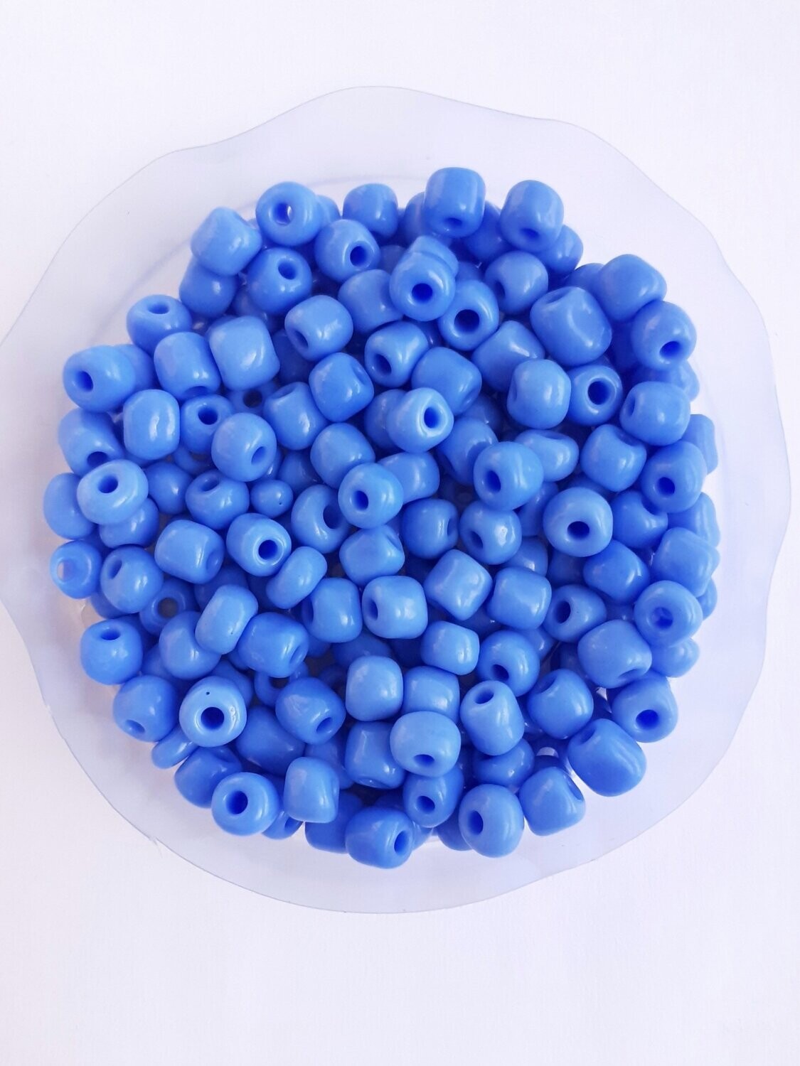 450 perles en verre 4MM (40g) bleu foncé opaque