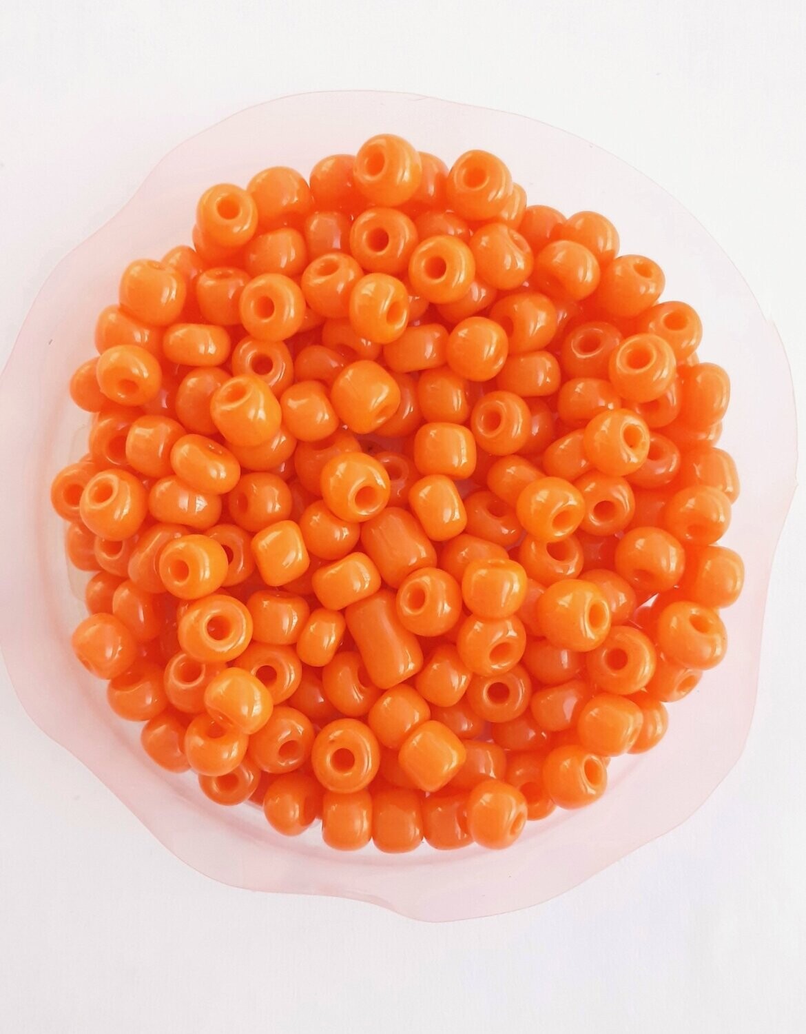 450 perles en verre 4MM (40g) orange opaque