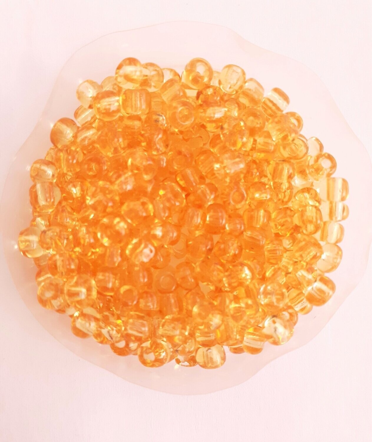 450 perles en verre 4MM (40g) doré clair transparent