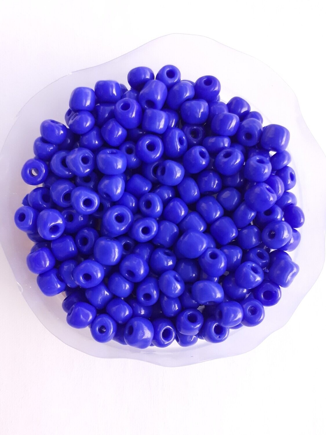 450 perles en verre 4MM (40g) bleu nuit opaque