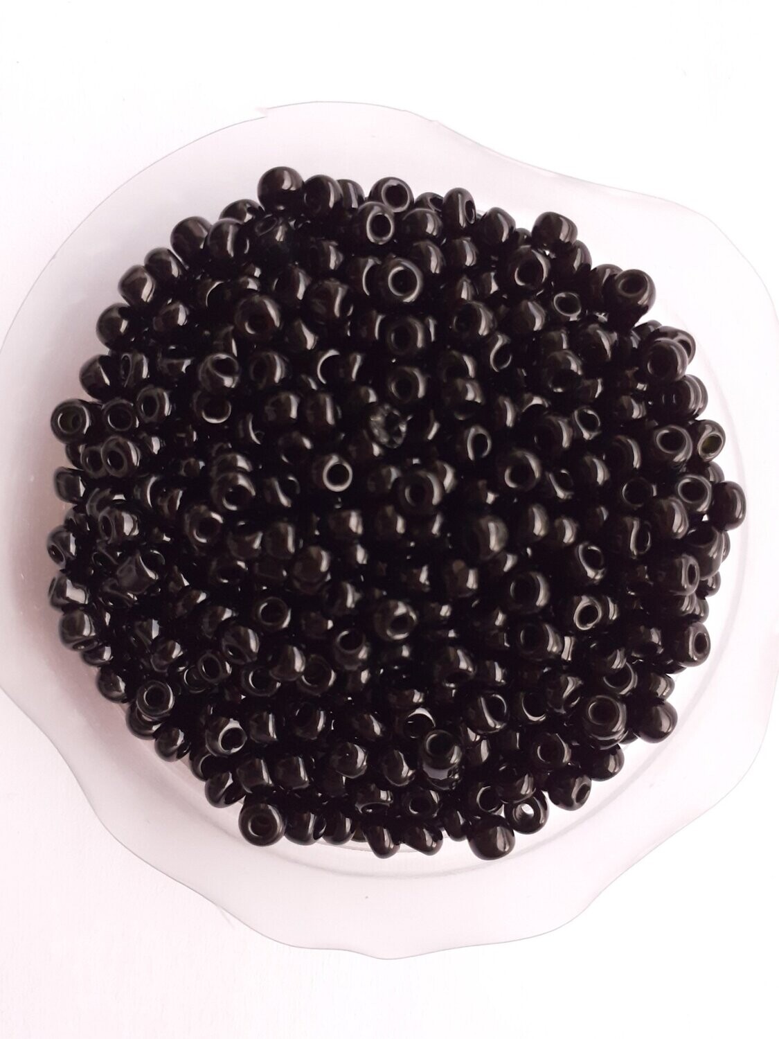 1400 perles en verre 3MM (40g) noir opaque