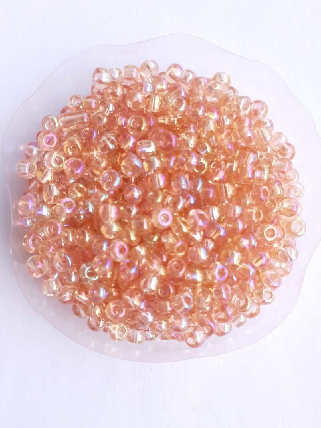 1150 perles en verre 3MM (32g) corail clair nacré